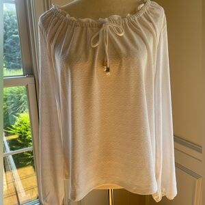 Michael Kors White Blouse with Tie Neck